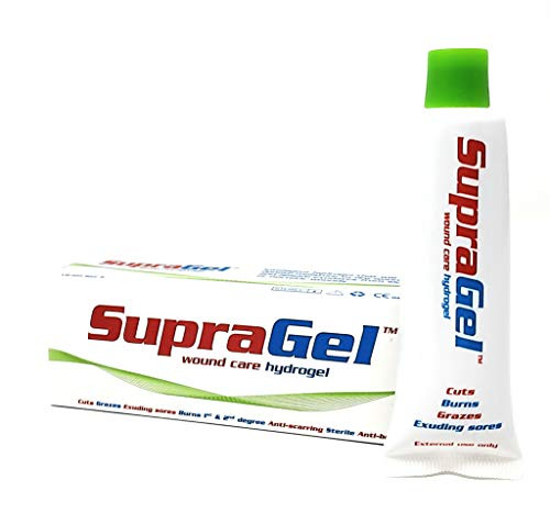 SupraGel Hydrogel Wound Dressing Gel. Clinically Studied  and  Fda Listed. Sterile Tube, 25g, Clear