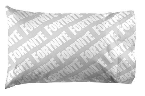 Fortnite Tonal Logo White Variant 1 Single Pillowcase - Double-Sided Kids Super Soft Bedding -Official Fortnite Product- Fortnite Tonal Logo White Variant 1 Single Pillowcase - Double-Sided Kids Super Soft Bedding -Official Fortnite Product-
