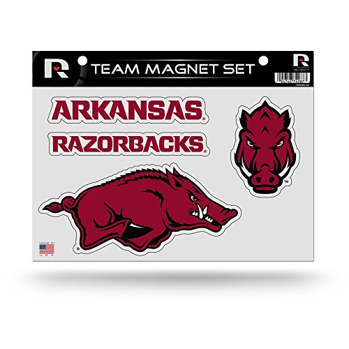 Rico Industries NCAA Arkansas Razorbacks Die Cut Team Magnet Set Sheet Team Color, 8.5 x 11-"