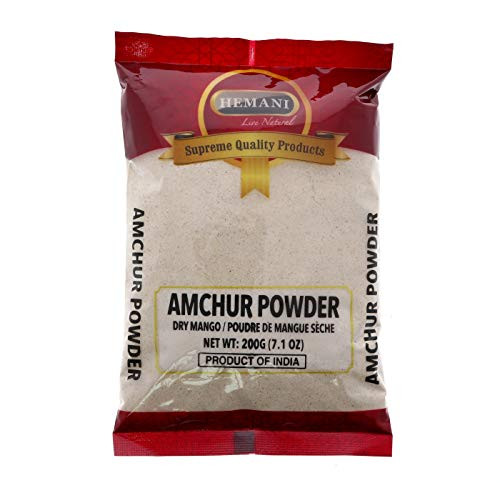 HEMANI | Amchur Powder 7.1 OZ -200g- - Dried Mango Powder - Mango Spice - Souring Agent for Cooking - Product of India