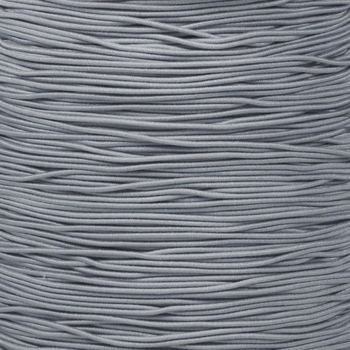 West Coast Paracord Bungee Elastic Nylon Shock Cord -1/32 Inch x 100 Feet, Silver Gray-