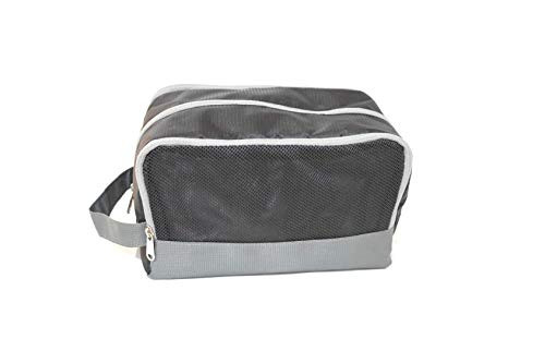 CestAnitQ, Heavy duty Travel Toiletry Bag Nylon | Dopp Kit Shaving Bag Toiletry Organizer Grey | Hanging Travel Toiletry Bag for Men and Women | Large Cosmetics, Makeup and Toiletries Organizer Kit