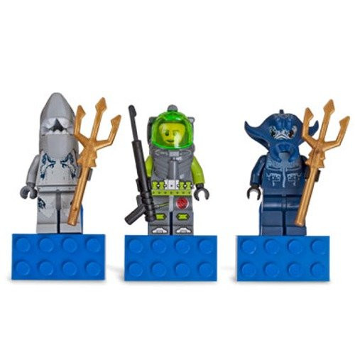 Lego Atlantis Magnet Set of 3 - Shark, Lance, Manta Warrior
