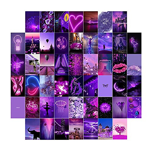 Wall Collage Kit Aesthetic Pictures, Bedroom Decor for Teen Girls, Wall Collage Kit, Collage Kit for Wall Aesthetic, Girls Bedroom Decor, Aesthetic Posters, Collage Kit -Purple 50 pcs 4x6 inch- -purple- Wall Collage Kit Aesthetic Pictures, Bedroom Decor for Teen Girls, Wall Collage Kit, Collage Kit for Wall Aesthetic, Girls Bedroom Decor, Aesthetic Posters, Collage Kit -Purple 50 pcs 4x6 inch- -purple-