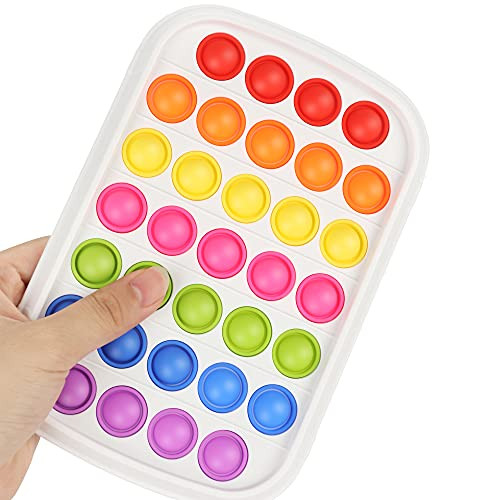 Push Bubble ,Fidget,pop Autism Special Needs Stress Reliever Toys,Squeeze Sensory Tools to Relieve Emotional Stress for Kids Adults -Oblong-