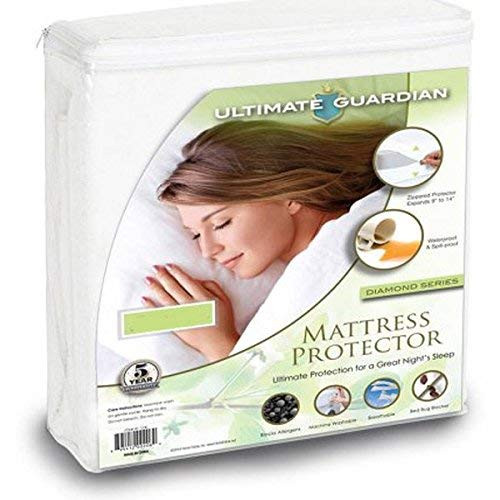 Zippered Mattress Encasement - Bed Bug Proof, Dust Mite Proof Mattress Cover - Waterproof Mattress Protector /Ultimate Bed Bug Blocker Zippered Mattress Protector/Also Help with Asthema (KING)