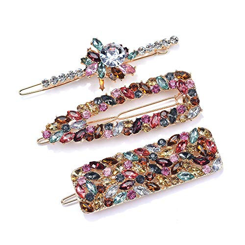 3PCS Rhinestone Hair Pins Sparkly Bobby Pins Crystal Hair Clips Hairpins Barrette for Girls Women Ladies Styling Tools Hair Accessories 3PCS Rhinestone Hair Pins Sparkly Bobby Pins Crystal Hair Clips Hairpins Barrette for Girls Women Ladies Styling Tools Hair Accessories