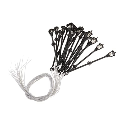 LoveinDIY 20x 1:100 Scale Lamppost Model Railway Train Lamp Post Street Lights Led