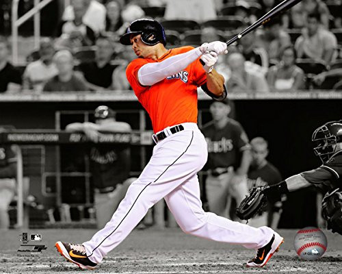MLB Giancarlo Stanton Miami Marlins 2014 Spotlight Action Photo -Size: 8" x 10"-