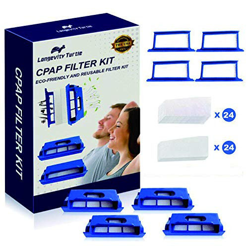 [1 Year Apply- CPAP Filters kit for Philips Respironics Dreamstation Machine, Includes 4 Pollen plus4 Ultra-Fine Filters Slots, 24 Foam Filter plus24 Ultra-fine Filter Assemble Filter into Frame Kit [1 Year Apply- CPAP Filters kit for Philips Respironics Dreamstation Machine, Includes 4 Pollen plus4 Ultra-Fine Filters Slots, 24 Foam Filter plus24 Ultra-fine Filter Assemble Filter into Frame Kit