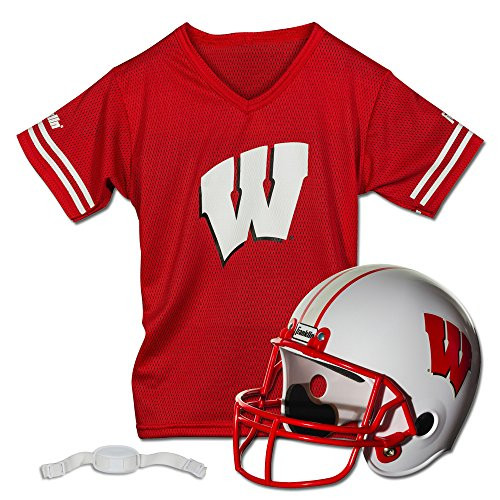 Franklin Sports NCAA Wisconsin Badgers Helmet and Jersey Set Franklin Sports NCAA Wisconsin Badgers Helmet and Jersey Set