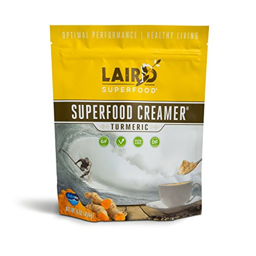 Laird Superfood Coffee Creamer Turmeric | Non-Dairy | Paleo | Gluten Free | Vegan | Soy Free - 1 lb Bag