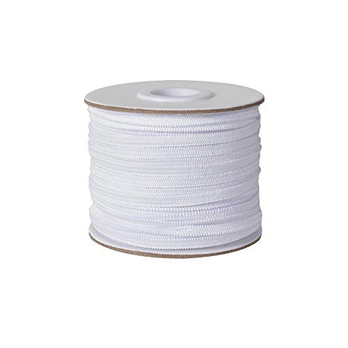 White Elastic Cord 1/4" Width 30-Yards Sewing Braided Elastic/Elastic Cord/Elastic Rope,30-Yards White Elastic Cord 1/4" Width 30-Yards Sewing Braided Elastic/Elastic Cord/Elastic Rope,30-Yards