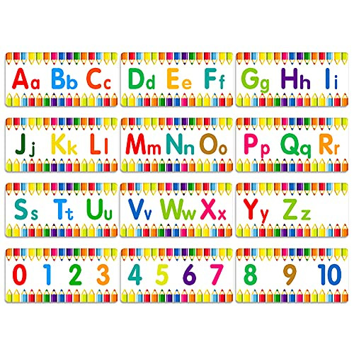 FaCraft Alphabet Classroom Decorations,12pcs Alphabet Bulletin Board Set,Alphabet Number Wall Line for Nursery Preschool Kindergarten Classroom Playroom Bedroom Decorations -Numbers 0-10-