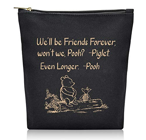 Friendship Gifts -We'Ll Be Friends Forever,Even Longer -Birthday Graduation Gift For Best Friends -Winnie The Pooh -Makeup Bag Cosmetic Bag Gift