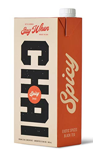 Organic Spicy Chai, Say When Beverages, kosher, gluten-free, vegan, 32 oz [New blend-