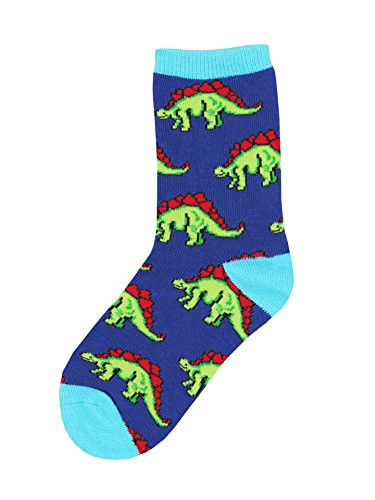 Socksmith Kids Novelty Crew Socks"Leggo My Stego" - Navy -7-10 Years-