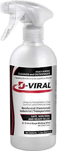 D-Viral All Purpose Cleaner Multi-Surface Cleaner Deodorizer Spray - For Home, Office, Warehouses, Work Desks  and  Floor - Odor Eliminator Spray - 1 Liter