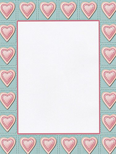 Pink Hearts Stationery Printer Paper 26 Sheets