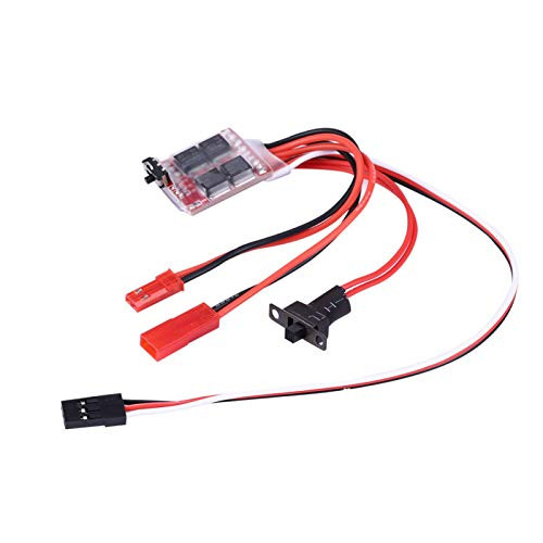 ESC Brushed Motor Speed Controller, 20A Electronic Speed Controller Brushed Motor, RC Speed Controller Brushed with Brake for Rc Car Boat Remote Control Replacement Part Accessory