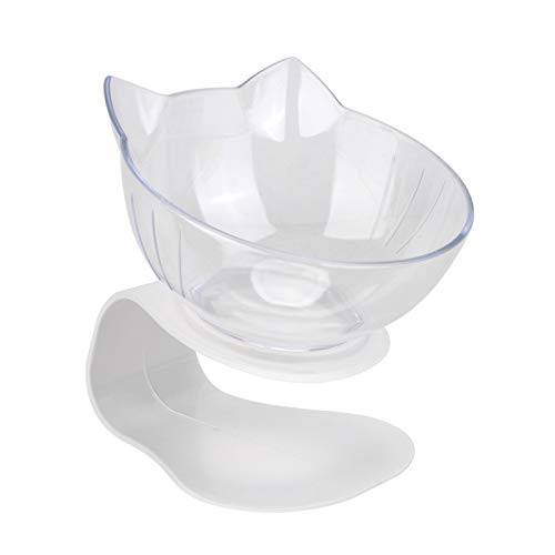 MiaoKa Transparent Non-Slip Raised Stand Double Pet Cat Dog Bowls, Pet Food and Water Feeding Bowl MiaoKa Transparent Non-Slip Raised Stand Double Pet Cat Dog Bowls, Pet Food and Water Feeding Bowl