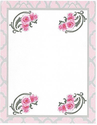 Pink Rose Stationery Printer Paper 26 Sheets