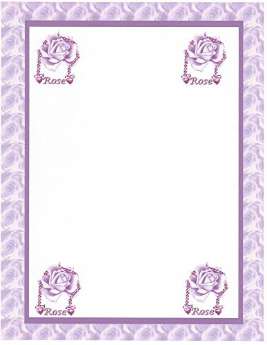 Purple Rose Stationery Printer Paper 26 Sheets