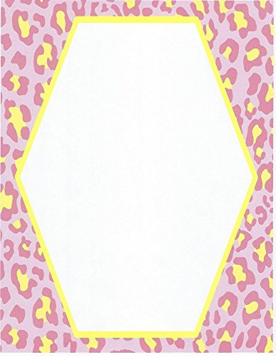 Pink Yellow Leopard Stationery Printer Paper 26 Sheets