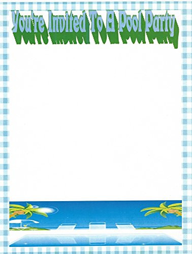 You're Invited To A Pool Stationery Printer Paper 26 Sheets