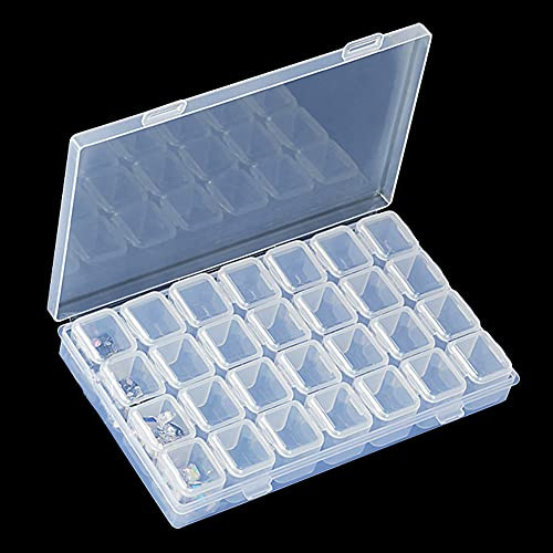 asika 28 Grids Diamond Painting Boxes, Plastic Organizer 5D Diamond Embroidery Accessories Storage Containers for DIY Art Craft, Nail Diamonds, Bead Storage asika 28 Grids Diamond Painting Boxes, Plastic Organizer 5D Diamond Embroidery Accessories Storage Containers for DIY Art Craft, Nail Diamonds, Bead Storage