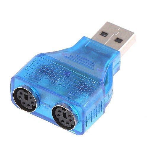 Sanoxy USB-to-PS2 PS/2 Mouse Keyboard-Converter Dual Adapter/Splitter with built-in chip