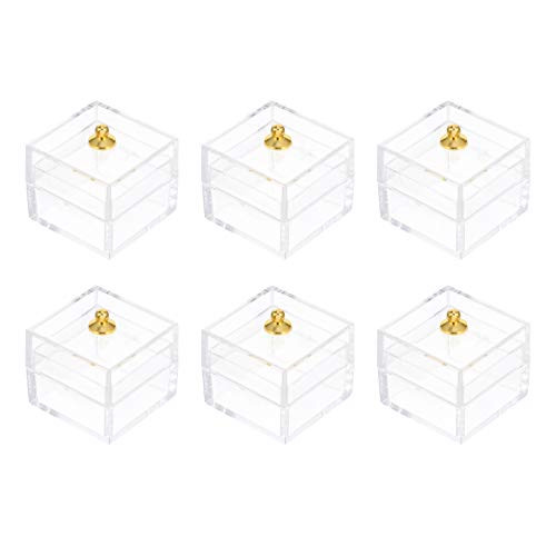 EXCEART 10pcs 1: 12 Miniature Display Box Clear Candy Box Dollhouse Kitchen Accessories