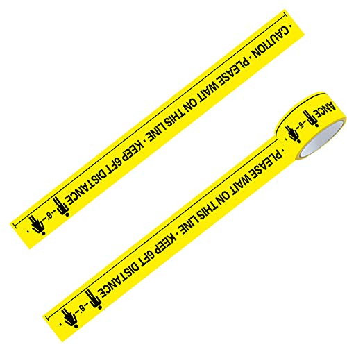 Black Yellow Hazard Safety Warning Stripe Tape, High Visibility Barricade Adhesive Tape for Floor, Walls, Pipes and Equipment Marking