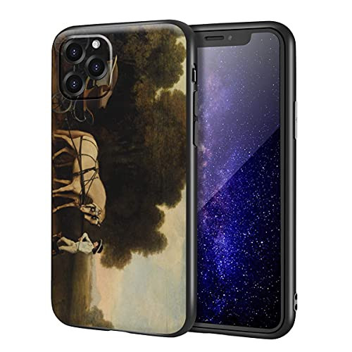 George Stubbs for iPhone 11 Pro Case/Art Cellphone Case/Giclee UV Reproduction Print on Mobile Phone Cover-Phaeton with A Pair of Cream Ponies and A Stable Lad-