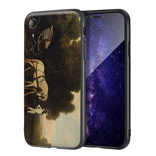 George Stubbs for iPhone XR Case/Art Cellphone Case/Giclee UV Reproduction Print on Mobile Phone Cover-Phaeton with A Pair of Cream Ponies and A Stable Lad-