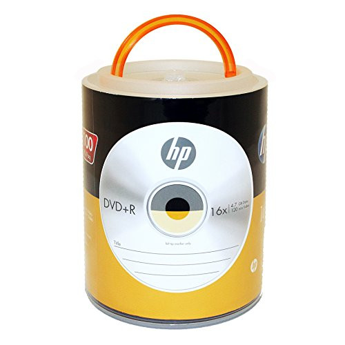 HP DVD+R 16X 4.7GB 100PK Spindle with Handle