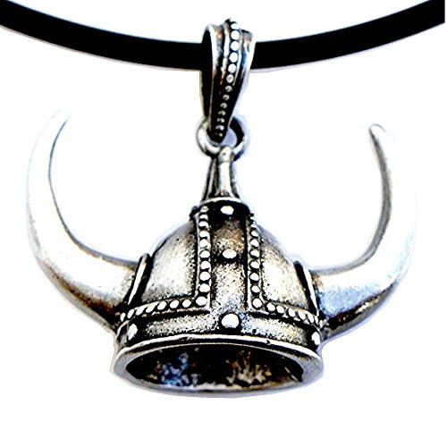 Viking Jewelry Norse Nordic Celtic Barbarian Gladiator Medieval Horned Helmet Hat Knight Armor Victory Protection Amulet Lucky Charm Money Talisman Pewter Men's Pendant Necklace w Black PVC Cord Viking Jewelry Norse Nordic Celtic Barbarian Gladiator Medieval Horned Helmet Hat Knight Armor Victory Protection Amulet Lucky Charm Money Talisman Pewter Men's Pendant Necklace w Black PVC Cord