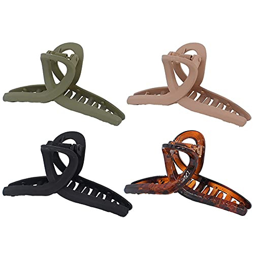 4 Pack Large Hair Claw Clips Celluloid Tortoise French Design Barrettes Tortoise Shell Claws Hair Claws Cross Grips Hair Clips for Women 4 Pack Large Hair Claw Clips Celluloid Tortoise French Design Barrettes Tortoise Shell Claws Hair Claws Cross Grips Hair Clips for Women
