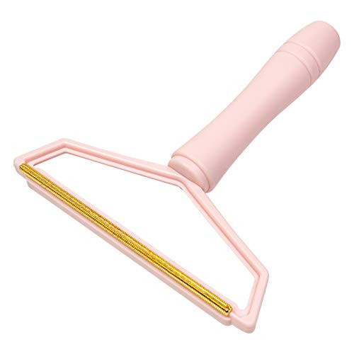Portable Lint Remover Clothes Fuzz Shaver Reusable Double Sided Lint Remover for Clothes Travel Brush for Removing Lint Pet Hair Dust in Clothes and Furniture - Pink -