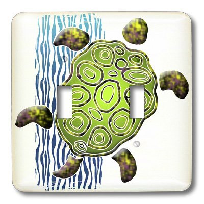3dRose lsp_44618_2"Illustration with Sea Turtle - Double" Toggle Switch