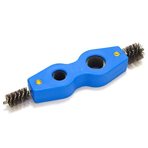 LBG Products Copper Pipe Cleaner a 4-In-1 Plumber Brush,Inside and Outside Tube Cleaning Tool for Soldering,Brazing-1/2 '' and 3/4 ''-