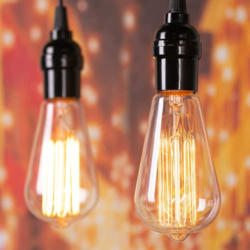 Clear Incandescent Edison Light Bulbs 1 Packs, Brightown Edison Light Bulbs 60 Watt E26 Base Dimmable Decorative Antique Filament Edison Light Bulbs 252 Lumens, Warm White