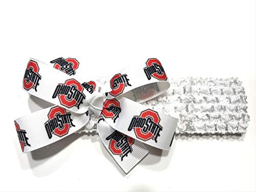 Baby Girls Ohio State Buckeyes Headband Newborn College Football Hair Bow
