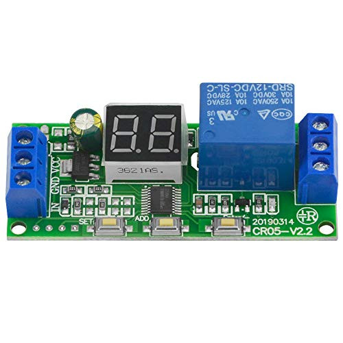 WMYCONGCONG DC 12V Time Delay Relay Module Trigger Time Delay Switching Relay Modue ON/OFF Cycle Timer Digital LED Display