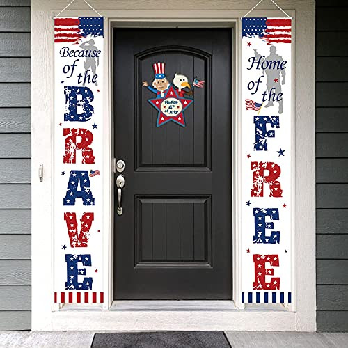 4th of July Decoration Patriotic Porch Sign, American Flag Patriotic Soldier Welcome Party Decor Fourth of July Memorial Day Independence Day Hanging Banner for Yard Indoor Outdoor 4th of July Decoration Patriotic Porch Sign, American Flag Patriotic Soldier Welcome Party Decor Fourth of July Memorial Day Independence Day Hanging Banner for Yard Indoor Outdoor
