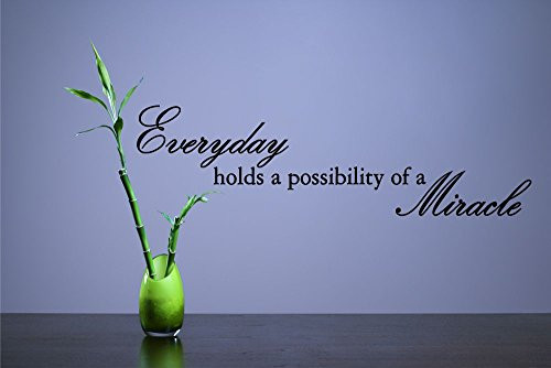 Everyday Holds a Possibility of a Miracle Vinyl Wall Decals Quotes Sayings Words Art Decor Lettering Vinyl Wall Art Inspirational Uplifting