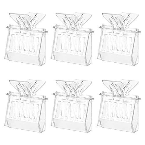 Cosmos Pack of 6 Beekeeping Bee Queen Clips Catcher Bee Cage Transparent Plastic Queen Keeping for Beekeepers Tool