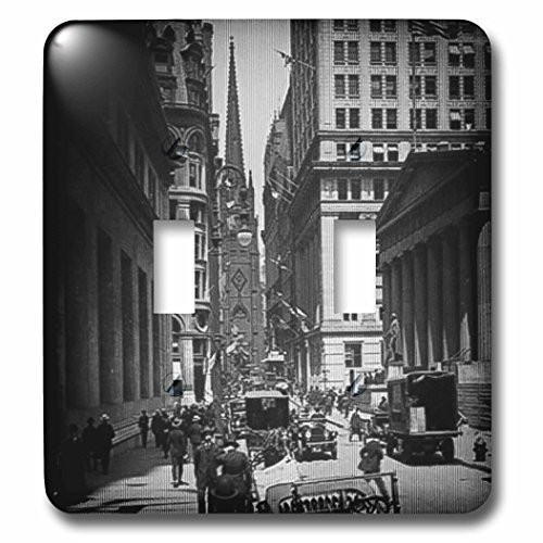 3dRose lsp_77350_2"Sub Treasury Old Trinity Church Wall Street New York City Glass Slide" Double Toggle Switch