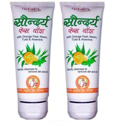 Patanjali Saundarya Face Wash - 60ml Pack of 2/clear Glowing Skin/soft Skin Face Wash