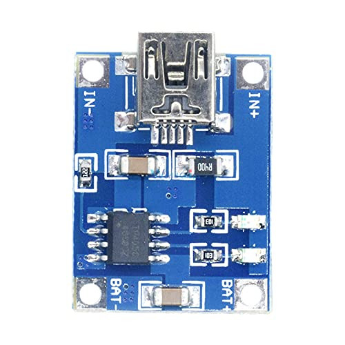 2Pcs TP4056 Mini USB 5V 1A 18650 Lithium Battery Charger Board Module with Led Indicator Over Charge Discharge Protection